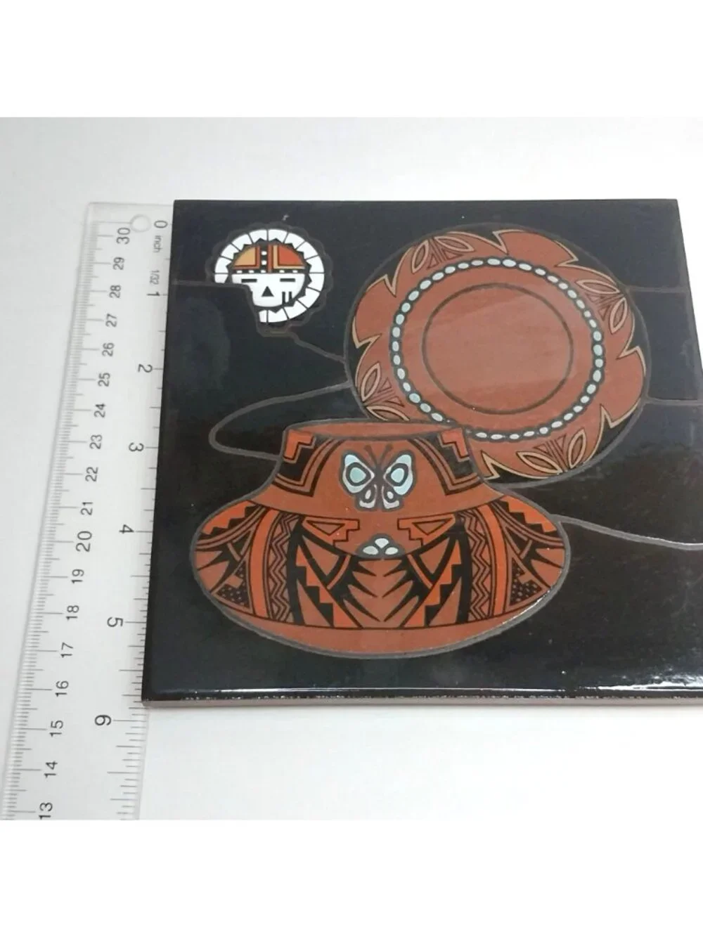 Cleo Teissedre Designs Southwestern Native American Ceramic Tile Trivet